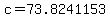 c=73.8241153