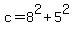 c=8%5E2+%2B+5%5E2