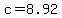 c=8.92