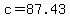 c=87.43