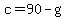 c=90-g