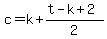 c=k%2B%28t-k%2B2%29%2F2