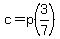 c=p%283%2F7%29