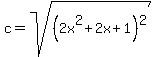 c=sqrt%28%282x%5E2%2B2x%2B1%29%5E2%29