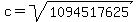 c=sqrt%281094517625%29