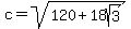 c=sqrt%28120%2B18sqrt%283%29%29