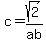 c=sqrt%282%29%2Fab