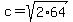 c=sqrt%282%2A64%29