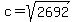 c=sqrt%282692%29