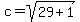 c=sqrt%2829%2B1%2C0%29