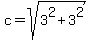 c=sqrt%283%5E2%2B3%5E2%29
