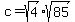 c=sqrt%284%29%2Asqrt%2885%29