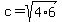 c=sqrt%284%2A6%29