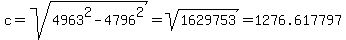 c=sqrt%284963%5E2-4796%5E2%29=sqrt%281629753%29=1276.617797