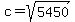 c=sqrt%285450%29
