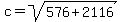 c=sqrt%28576%2B2116%29