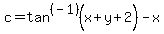 c=tan%5E%28-1%29%28x%2By%2B2%29-x
