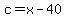 c=x-40