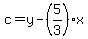 c=y-%285%2F3%29x