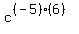c%5E%28%28-5%29%286%29%29