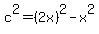 c%5E2=%282x%29%5E2-x%5E2