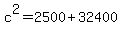 c%5E2=+2500+%2B+32400