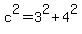 c%5E2=+3%5E2+%2B+4%5E2