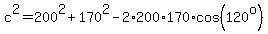 c%5E2=200%5E2%2B170%5E2-2%2A200%2A170%2Acos%28120%5Eo%29