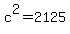 c%5E2=2125