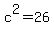 c%5E2=26