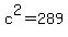 c%5E2=289