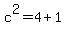 c%5E2=4%2B1