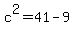 c%5E2=41-9