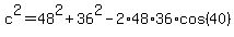 c%5E2=48%5E2%2B36%5E2-2%2A48%2A36%2Acos%2840%29