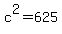 c%5E2=625