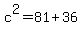 c%5E2=81%2B36