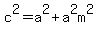c%5E2=a%5E2%2Ba%5E2m%5E2