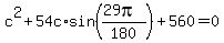 c%5E2+%2B+54c%2Asin%28%2829pi%29%2F180%29+%2B+560+=+0