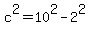 c%5E2+=+10%5E2+-+2%5E2