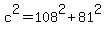 c%5E2+=+108%5E2+%2B+81%5E2