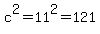 c%5E2+=+11%5E2+=+121