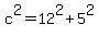 c%5E2+=+12%5E2+%2B+5%5E2