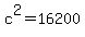 c%5E2+=+16200