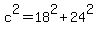 c%5E2+=+18%5E2%2B24%5E2%29