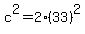 c%5E2+=+2%2833%29%5E2
