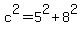 c%5E2+=+5%5E2+%2B+8%5E2