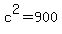 c%5E2+=+900
