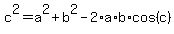 c%5E2+=+a%5E2+%2B+b%5E2+-+2%2Aa%2Ab%2Acos%28c%29