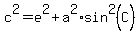 c%5E2+=+e%5E2+%2B+a%5E2%2Asin%5E2%28C%29