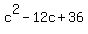 c%5E2-12c%2B36